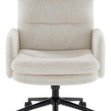 IWMH High-Back Home Office Chair,Upholstered Desk Chair with Armrests,Height Adjustable Armchair with Wheels, Swivel Office Desk Chair, Ergonomic