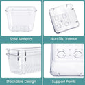 WOWBOX 25 PCS Clear Plastic Drawer Organizer Set, 4 Sizes Desk Drawer Divider Organizers and Storage Bins for Makeup, Jewelry, Gadgets for Kitchen