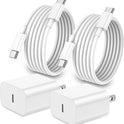 iPhone 17 16 15 Charger Fast Charging,20W Apple iPad USB C Fast Charger,2Pack 6ft USB C Wall Charger Block for iPhone 17/Pro/Pro Max/17 Air/ 16/16
