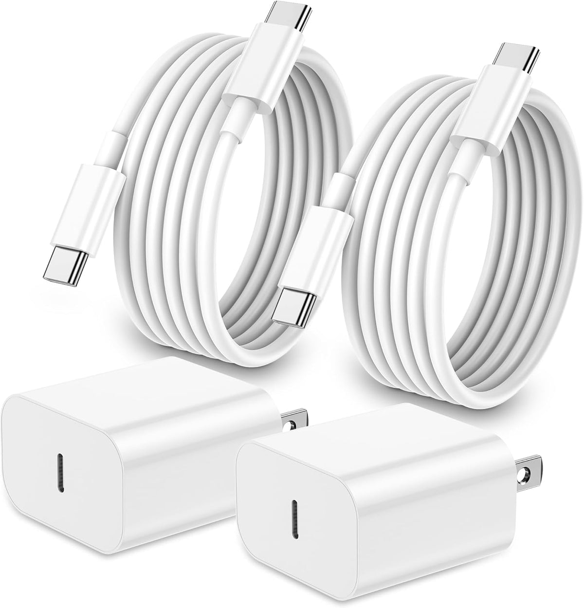 iPhone 17 16 15 Charger Fast Charging,20W Apple iPad USB C Fast Charger,2Pack 6ft USB C Wall Charger Block for iPhone 17/Pro/Pro Max/17 Air/ 16/16