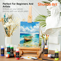 Shuttle Art Acrylic Paint, 50 Colors Acrylic Paint Set, 2oz/60ml Bottles, Rich Pigments, Water Proof, Premium for Artists, Beginners and Kids on