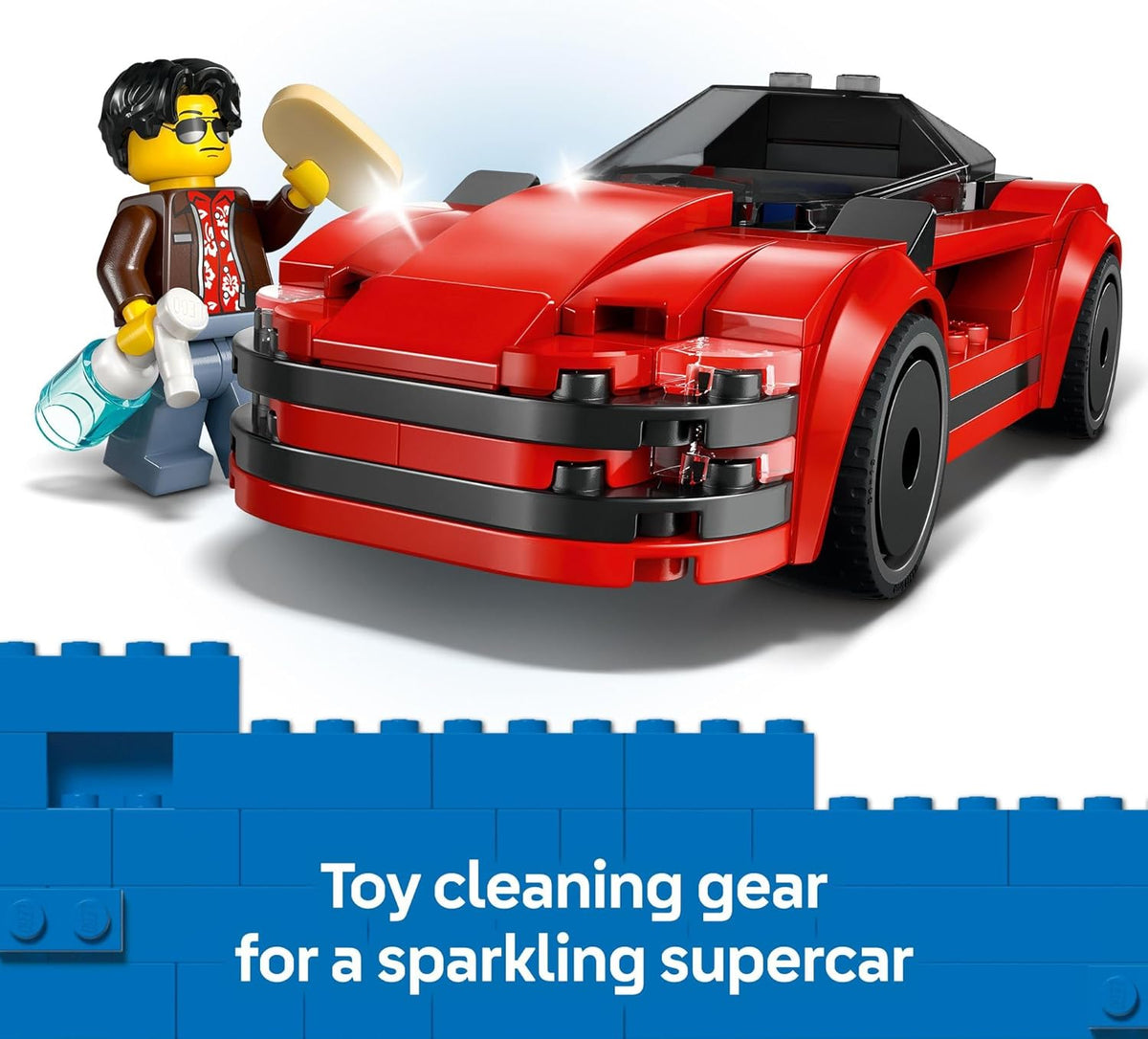 LEGO City Red Sports Car Toy - Building Toy for Kids, Boys and Girls, Ages 5+ - Educational Gift for Birthdays and Holidays - Includes Driver