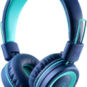 Kids Headphones - noot products K11 Foldable Stereo Tangle-Free 3.5mm Jack Wired Cord On-Ear Headset for