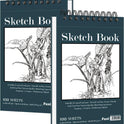 Small Sketchbook 5.5" x 8.5" - 2 Pack Top Spiral Mini Sketch Pad, Small Sketch Book Hard Cover, 100 Sheets Each 68lb/100gsm - Mini Drawing Paper for