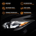 CERAKOTE® Ceramic Headlight Restoration Kit – Guaranteed To Last As Long As You Own Your Vehicle – Brings Headlights Back to Like New Condition - No