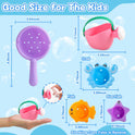 Fajiabao Baby Bath Toys for Kids Ages 1-3 Toddler Bath Toys Mold Free for 2-4 Bathtub Sand Beach Pool Water Toys for 1+ Year Old Girl Gifts 5 PCS