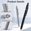 Gel Pens, 6 Pcs 0.5mm Fine Point Black Ink Pen With Smooth Writing, Office Desk Accessories, Writing Supplies Gifts for Men Women, Quick Dry Pens