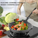 Silicone Cooking Utensils Set - 446°F Heat Resistant Kitchen Utensils,Turner Tongs,Spatula,Spoon,Brush,Whisk,Kitchen Utensil Gadgets Tools Set for
