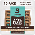 Boveda 62% Two-Way Humidity Control Packs For Storing ½ oz – Size 4 – 10 Pack – Moisture Absorbers for Small Storage Containers – Humidifier Packs