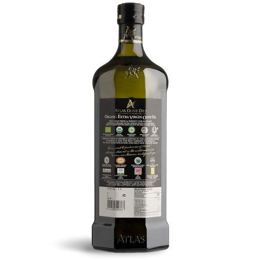 Atlas 1 LT Cold Press Extra Virgin Olive Oil with Polyphenol Rich from Morocco | Newly Harvested Unprocessed from One Single Family Farm | Moroccan
