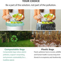 Compostable Trash Garbage bags,AYOTEE 13-15 Gallon Tall Kitchen Trash Bags,Heavy Duty Unscented 1.18Mils 55 Liter,60 Count,Strong Thicken Rubbish