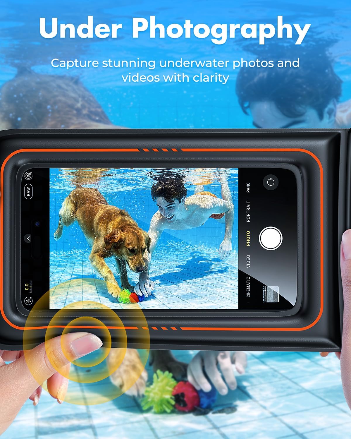 UNBREAKcable Floating Waterproof Phone Pouch 2 Pack, IPX8 Waterproof Phone Case Dry Bag Kayak/Beach/Cruise Travel Essentials, Water Proof Pouch