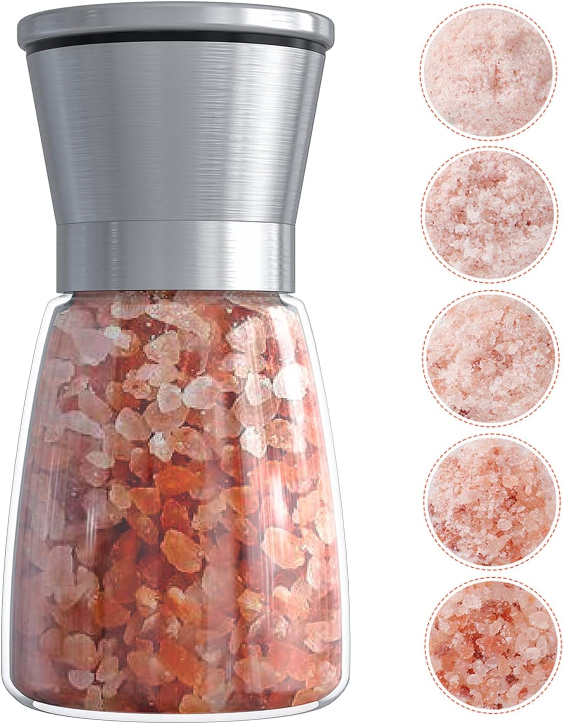 Original Stainless Steel Salt or Pepper Grinder - Top Spice Mill with Ceramic Blades, Brushed Stainless Steel and Adjustable Coarseness By Pepper