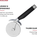 KitchenAid Classic Pizza Wheel with Sharp Blade For Cutting Through Crusts, Pies and More, Built In Finger Guard for Safety and Comfort Grip to