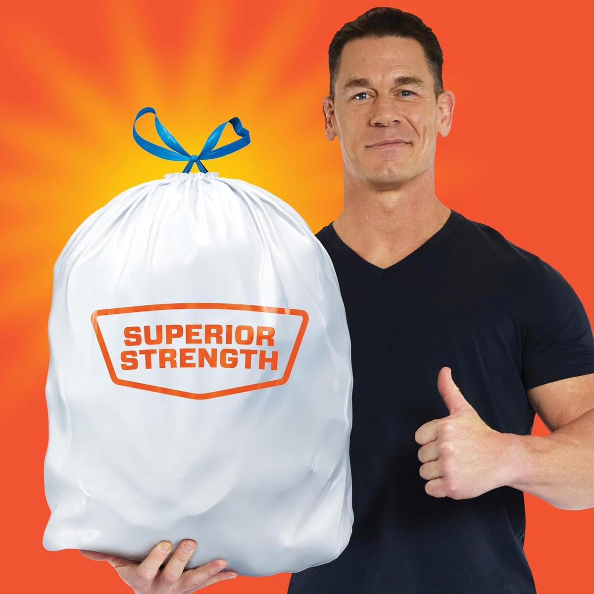 Hefty Strong White 13 Gallon Trash Bags with Drawstrings, Unscented Tall Kitchen Trash Bags, Resists Leaks, Punctures, and Tears, Durable Closure