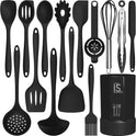 Silicone Cooking Utensils Set - 446°F Heat Resistant Kitchen Utensils,Turner Tongs,Spatula,Spoon,Brush,Whisk,Kitchen Utensil Gadgets Tools Set for