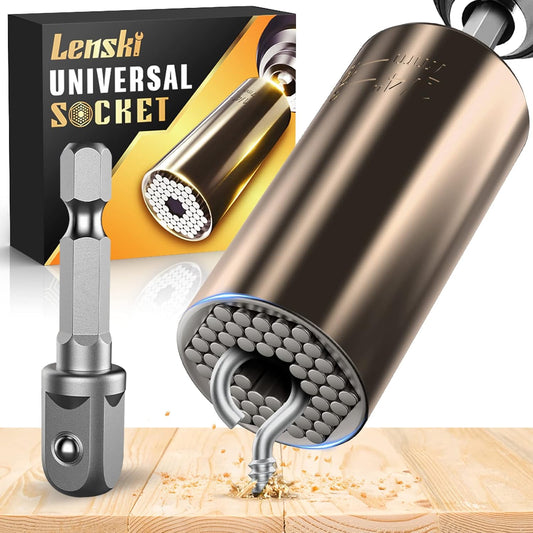 Lenski Stocking Stuffers for Men Adults, Super Universal Socket Christmas Gifts for Men, Mens Gifts for Dad Him Grandpa, White Elephant Gifts for