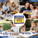 Magnetic Chess Game with Full-Size Stones, Magnet Game with String, for Family & Party & Travel & Camping, Puzzle Strategy Games, 2 Player Games for