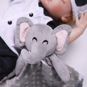 Pro Goleem Elephant Security Blanket, Soft Lovey Unisex Lovie Baby Gifts for Boys and Girls Snuggle Toy Stuffed Animal Newborn Essentials and Items