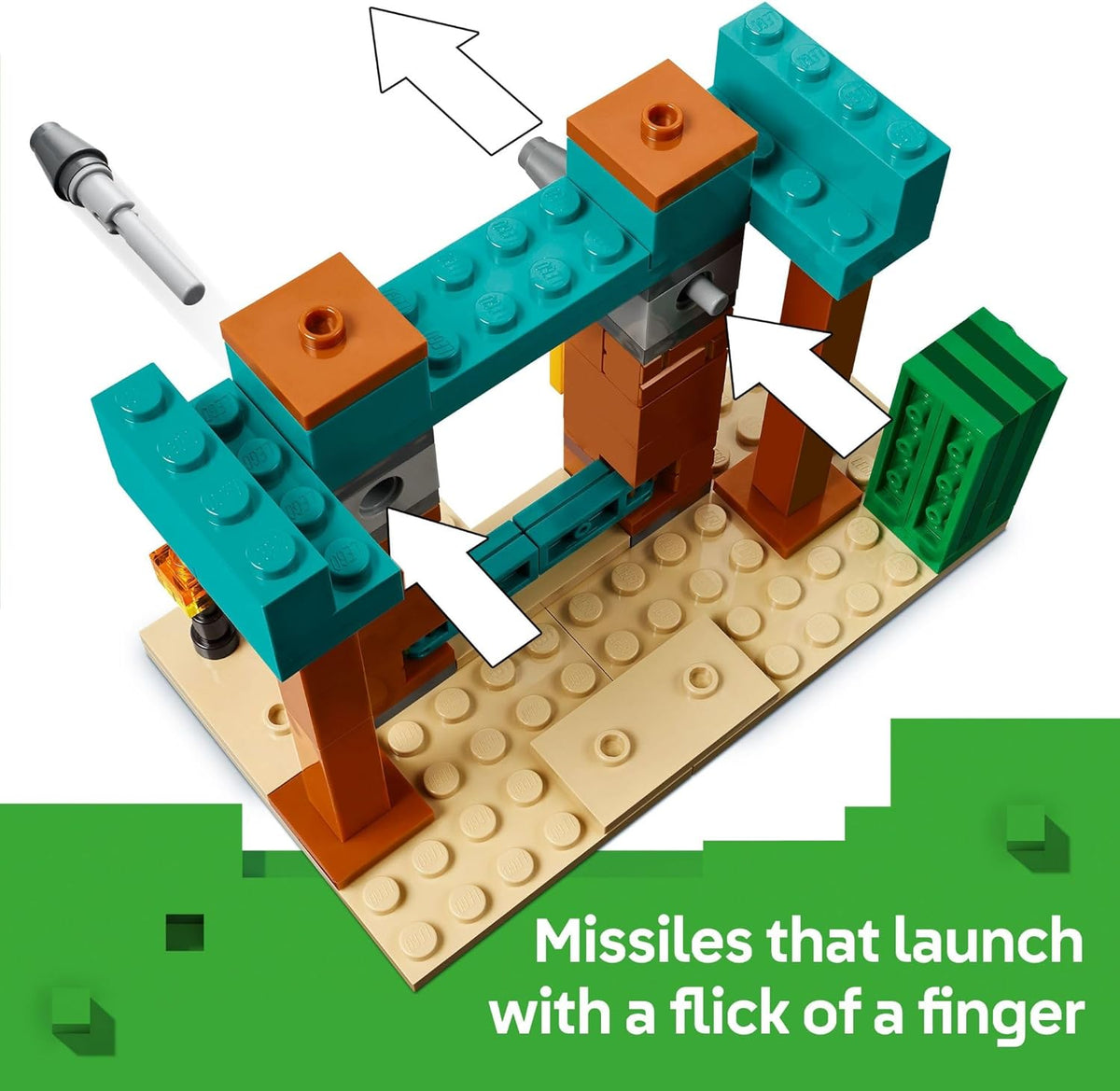 LEGO Minecraft The Illager Desert Patrol Toy Figures and Playset - Building Minecraft Toy for Kids, Boys and Girls, Ages 7+ - with 4 Figures for