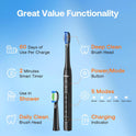 Bitvae ADA Accepted Electric Toothbrush, Travel Toothbrush Rechargeable for Adults and Kids, 60-Day Battery, 5 Modes, 8 Heads, Portable Travel Case