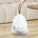 120 Counts 1.6 Gallon Mini Drawstring Trash Bags, Small Garbage Bags by KSSKSS, Code a fit 4.5-8 Liter, 1.2-2 Gal, White Trash Bin Liners for Home