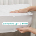 Crib Mattress Protector Sheets Fitted Waterproof Crib Mattress Pad Cover, Noiseless & Machine Wash 100% Absorbent Crib/Toddler Mattress Protector