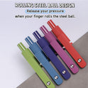Gel Pens, 5 Pcs 0.5mm Black Ink Pens Fine Point Smooth Writing Pens with Silicone Grip, High-End Series Metal Clip Retractable Pens for Journaling