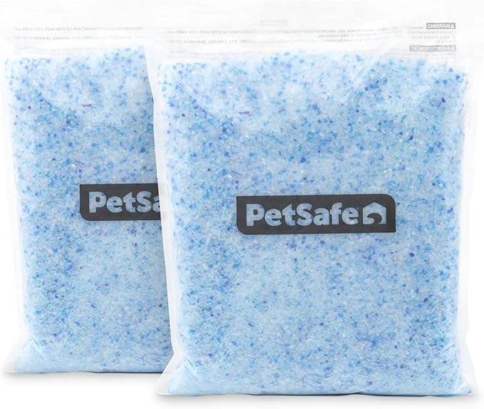 PetSafe ScoopFree Premium Crystal Cat Litter - Outperforms Clay Litter - Less Tracking, Dust for A Fresh Home - Non-Clumping - Two 4.3 lb Bags of