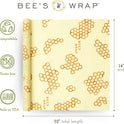 Bee's Wrap Beeswax Wraps for Food - Cut to Size 14x52" Wax Paper Roll - Made in USA Reusable Waxed Paper & Bowl Covers - Organic & Eco-Friendly
