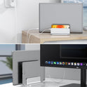OMOTON [Updated Dock Version] Vertical Laptop Stand, Double Desktop Stand Holder with Adjustable Dock (Up to 17.3 inch), Fits All