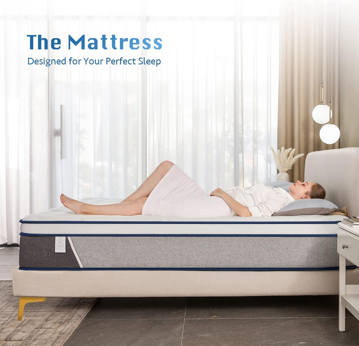 Rimensy Full Size Mattress 12 Inch Hybrid Mattress - Memory Foam & Individually Pocket Coils Springs | Pressure Relief | Motion Isolation, Edge