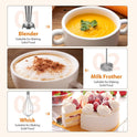KOIOS Immersion Blender, 1000W Anti-scratch 3-in-1 Hand Blender, Upgraded 12 Speed Stainless Steel Blade Stick Blenders with Turbo Mode, Whisk and