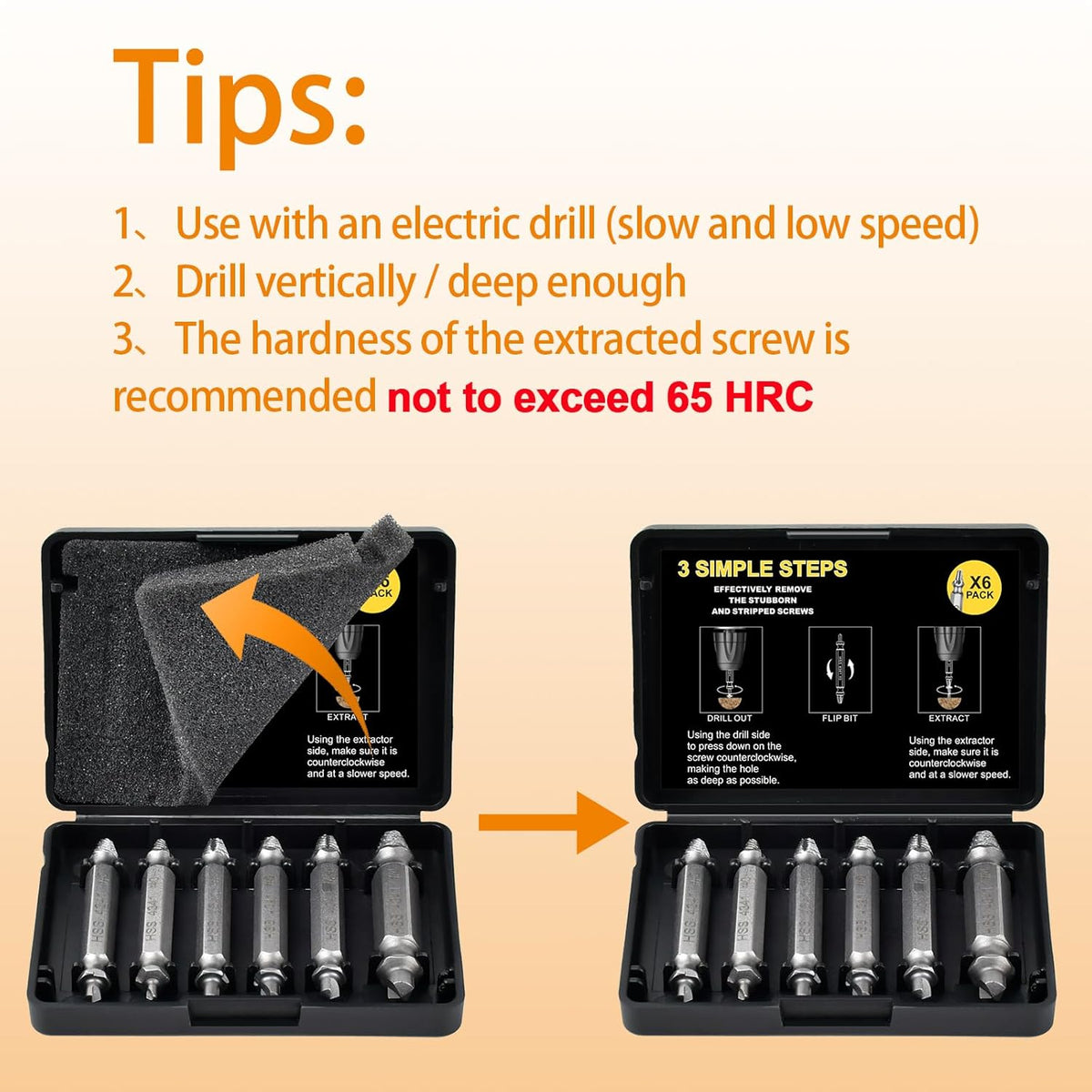 Valentines Day Gifts for Him - Fathers Day Dad Gifts Screw Extractor Set - Tools Gadgets for Men Bolt Extractor Kit - Birthday Stocking Stuffers for