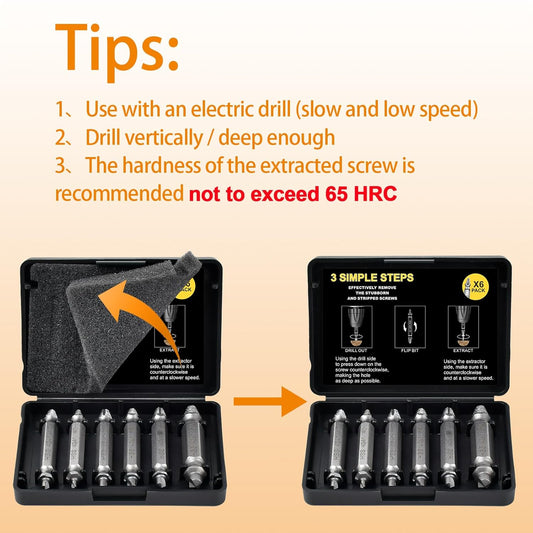 Valentines Day Gifts for Him - Fathers Day Dad Gifts Screw Extractor Set - Tools Gadgets for Men Bolt Extractor Kit - Birthday Stocking Stuffers for