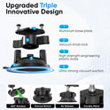 MAGIC JOHN Car Phone Holder, Ultra-Durable Mteal Phone Holders for Your Car, 360° Rotation Cell Phone Car Mount for Windshield, Suction Cup Car Phone