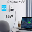 Anker USB C Charger(Nano II 65W), PPS 3-Port Fast Compact Foldable Wall Charger for MacBook Pro/Air, iPad Pro, Galaxy S20, Dell XPS 13, Note 20/10