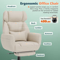 GABRYLLY Office Criss Cross Chair with Footrest, Big and Tall Executive Chair with Wide Seat,Reversible Armrest,Wheels, Lumbar Pillow and