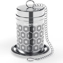 Reinmoson Tea Strainers for Loose Tea, Extra Fine Mesh Tea Infuser, 304 Stainless Steel & Updated Slim Threaded Lid, Loose Leaf Tea Steeper for Black