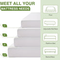 EGOHOME 10 Inch Queen Mattress, Memory Foam Mattress in a Box with Cooling Green Tea Gel, Relieve Pressure with Medium Support, CertiPUR-US