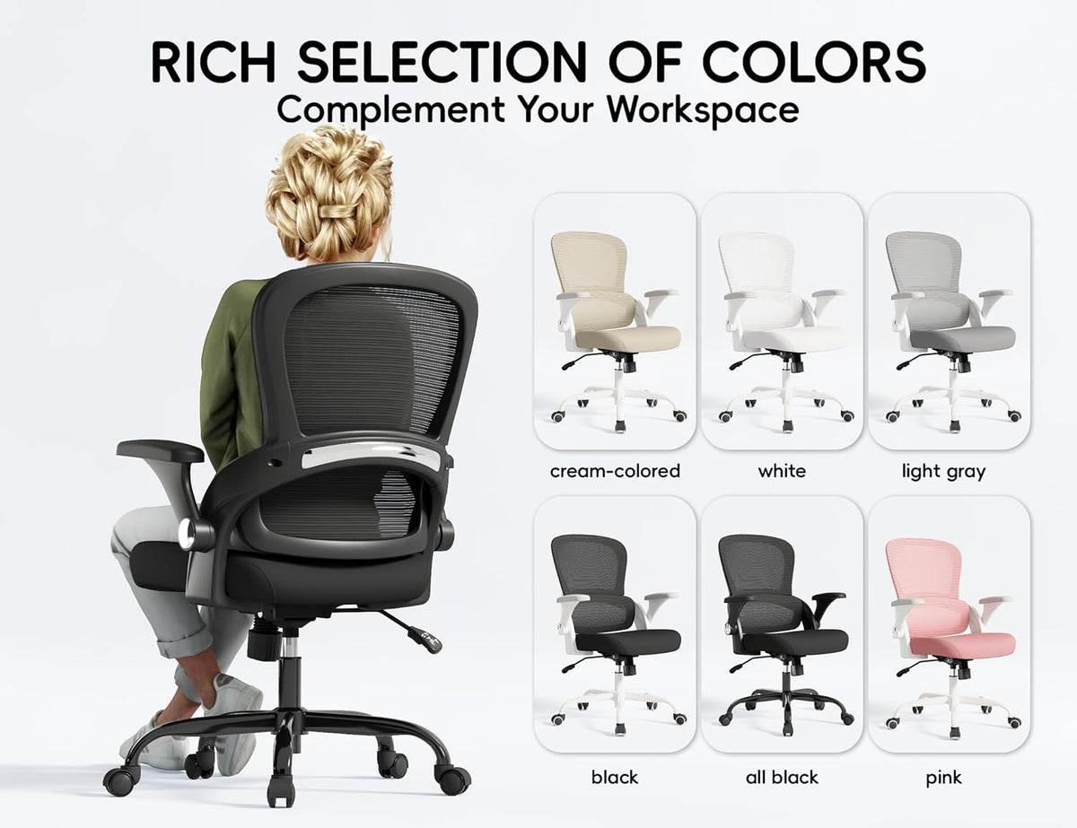 TRALT Office Chair - Ergonomic Office Chair with Back Support, Home Office Desk Chairs, 330lbs Wide Seat Big and Tall Office Chairs, Comfy Desk Chair