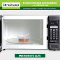 Freshware Food Storage Containers [50 Set] 8 oz Plastic Deli Containers with Lids, Slime, Soup, Meal Prep Containers | BPA Free | Stackable