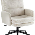 IWMH High-Back Home Office Chair,Upholstered Desk Chair with Armrests,Height Adjustable Armchair with Wheels, Swivel Office Desk Chair, Ergonomic