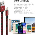 [Apple MFi Certified] 6Pack 3/3/6/6/6/10 FT iPhone Charger Nylon Braided Fast Charging Lightning Cable Compatible iPhone 14 Pro/13 mini/13/12/11 Pro