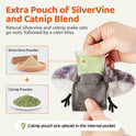 Potaroma Cat Toys Flapping Bird (No Flying), Lifelike Sandpiper Chirp Tweet, Rechargeable Touch Activated Kitten Toy Interactive Cat Exercise Toys