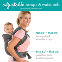 Infantino Flip 4-in-1 Convertible Baby Carrier, Adjustable, Ergonomic Babywearing, Registry Essential, Baby Carrier for Newborn to Toddler, Gray
