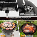 18 inch Charcoal Grill, Portable Kettle BBQ Grills, Perfect BBQ Gift, Durable & Easy to Assemble, Round Barbecue Grill with Wheels and Lid for