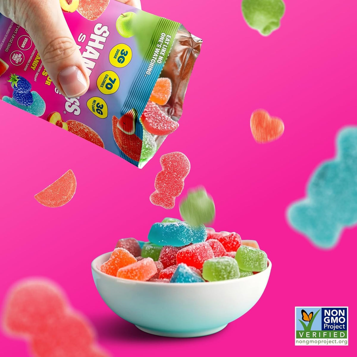Shameless Snacks Sweet & Sour All-Stars, Sour Gummy Candy Variety Pack, Healthy, Vegan, Gluten-Free, Low Sugar, Fruit Snacks, Red Raspberry