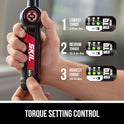 SKIL Twist 2.0 Rechargeable 4V Screwdriver with Pivoting Head, Torque Setting, USB-C Charging Cable, 28 PC Bit Set & Carrying Case- SD5619-02