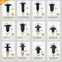 GOOACC 240PCS Bumper Retainer Clips Car Plastic Rivets Fasteners Push Retainer Kit 12 Popular Sizes Auto Push Pin Rivets Set -Door Trim Panel Fender